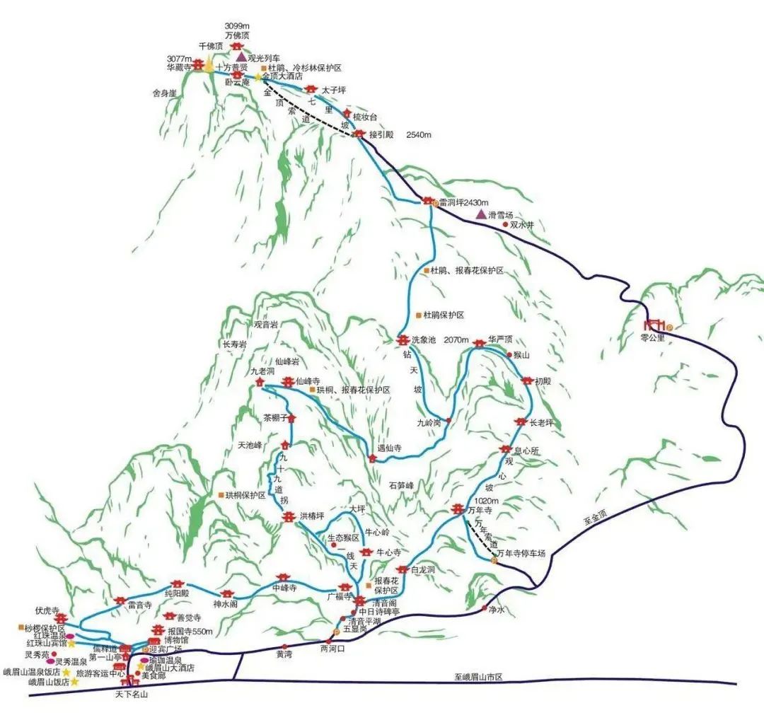 峨眉山冬季徒步_峨眉山冬季自驾游_冬季四川峨眉山旅游攻略