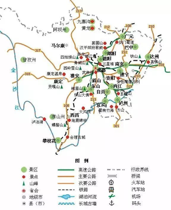 中国国内旅游地图_中国地图旅游景点分布_旅游中国地图